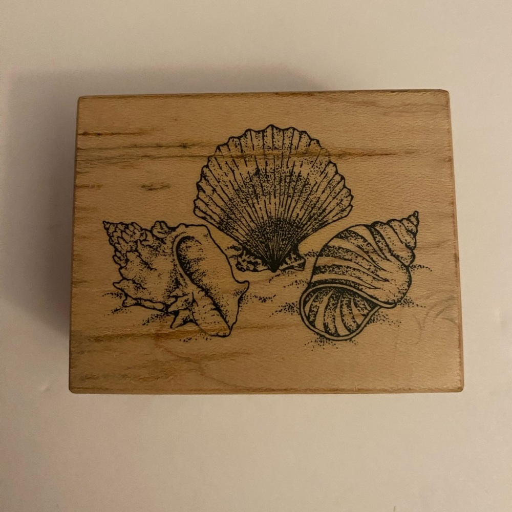 PSX Sea Shell wood mounted rubber stamp